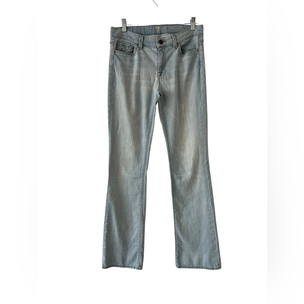 7 For All Mankind Light Wash Bootcut High Rise Jeans. Broken in and SOFT!
